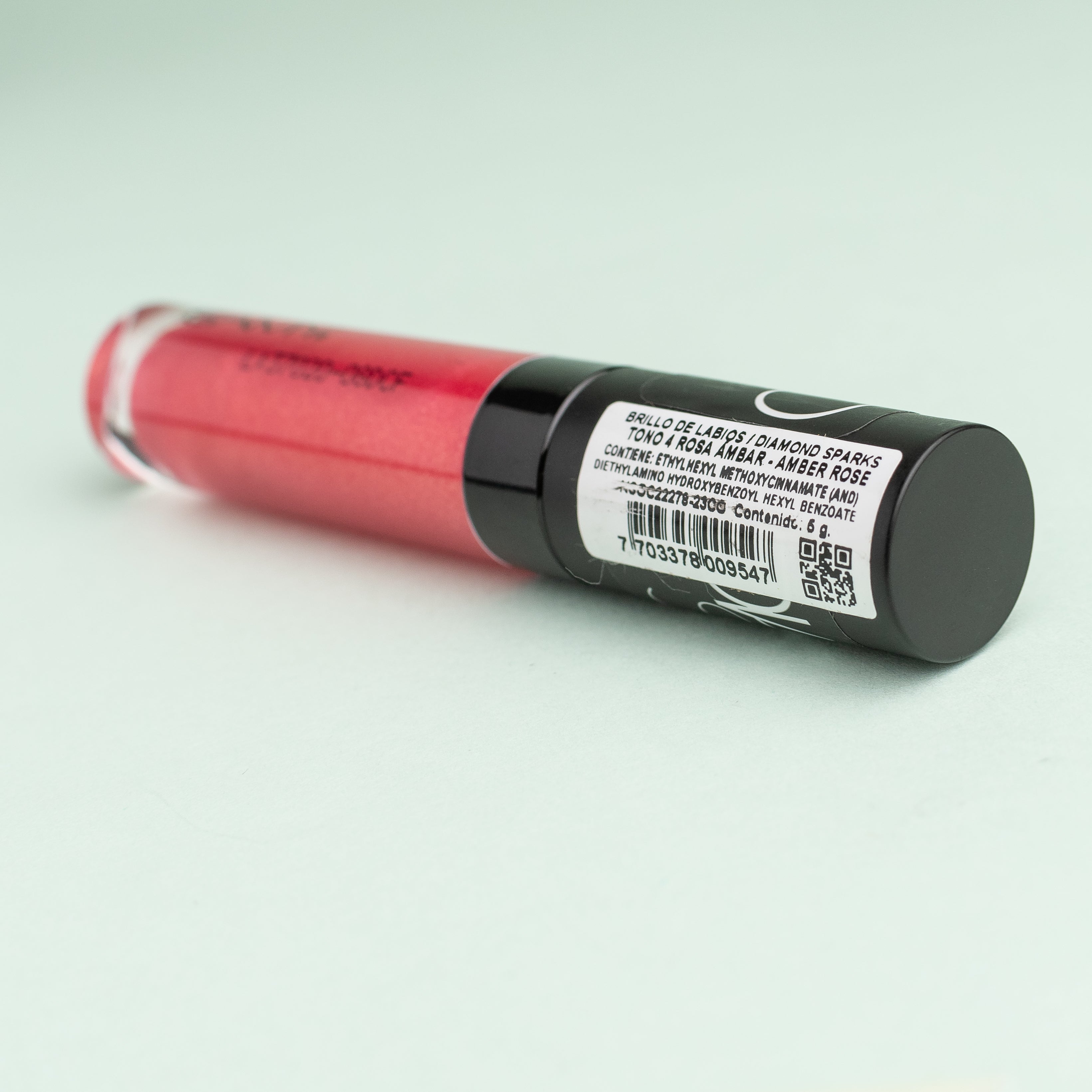 Brillo Labial Diamond Sparks SAMY – Tono 04 Rosa Ámbar | 5g