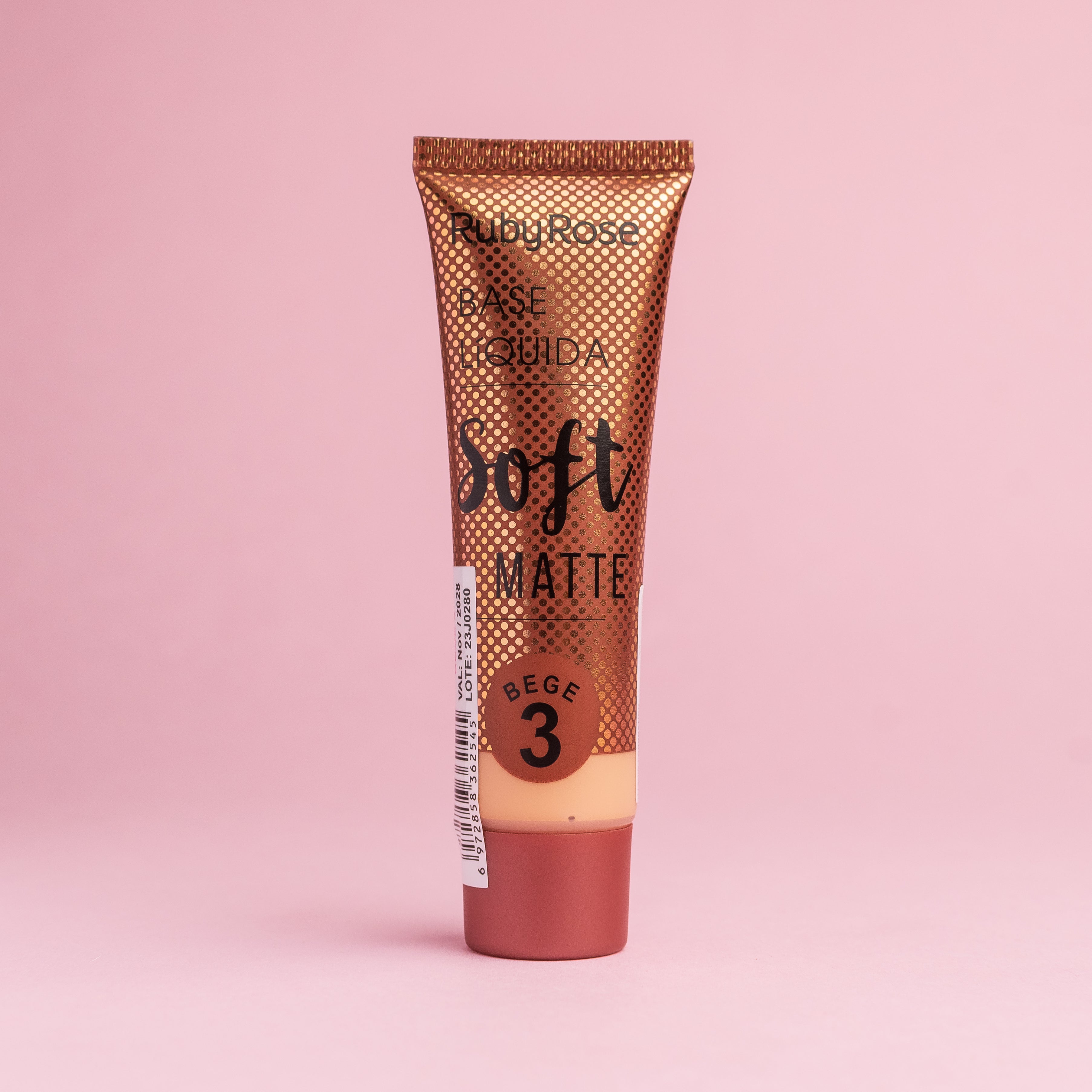 Base Líquida Ruby Rose Soft Matte – Tono Bege 3 (29 ml / 0.98 oz)