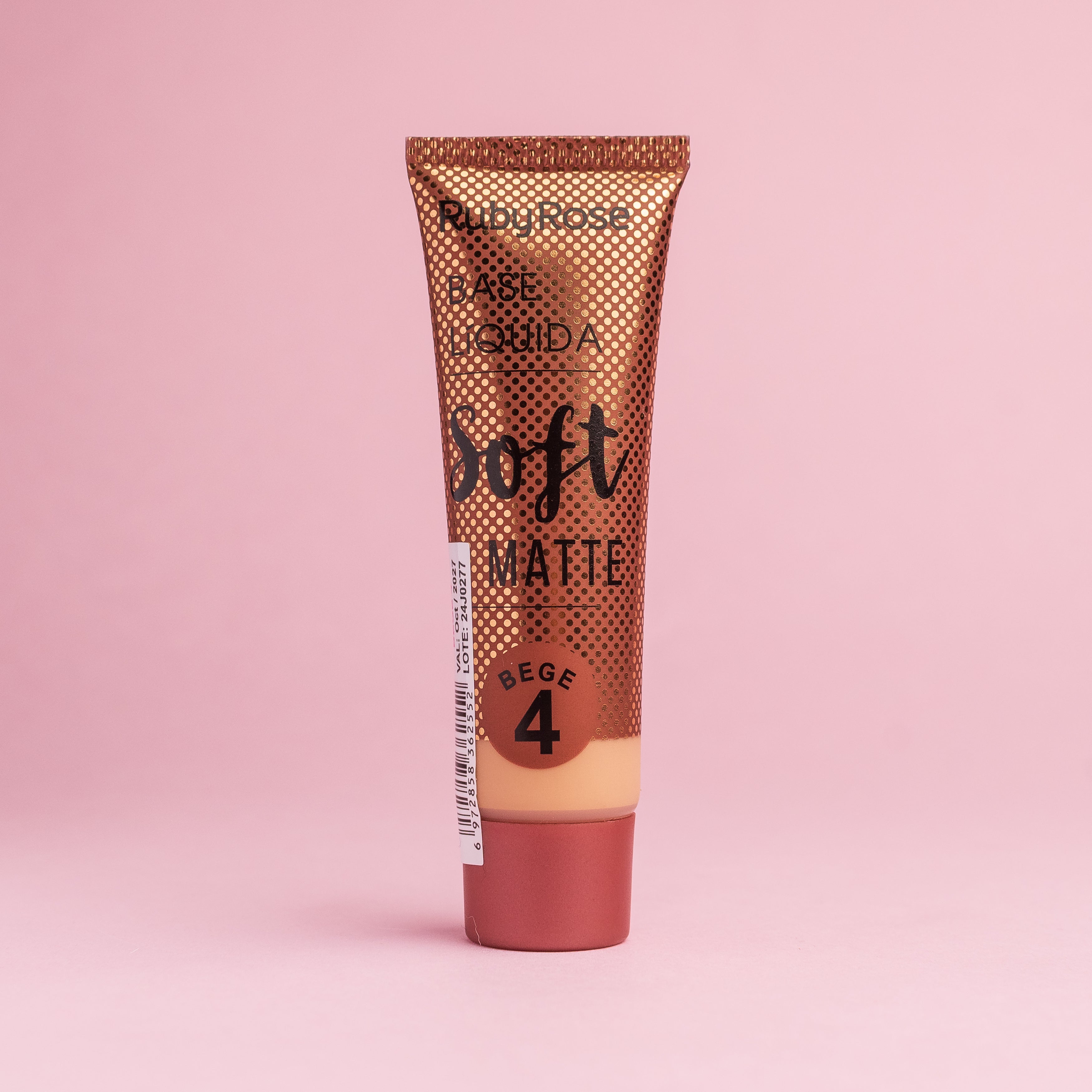 Base Líquida Ruby Rose Soft Matte – Tono Bege 4 (29 ml / 0.98 oz)