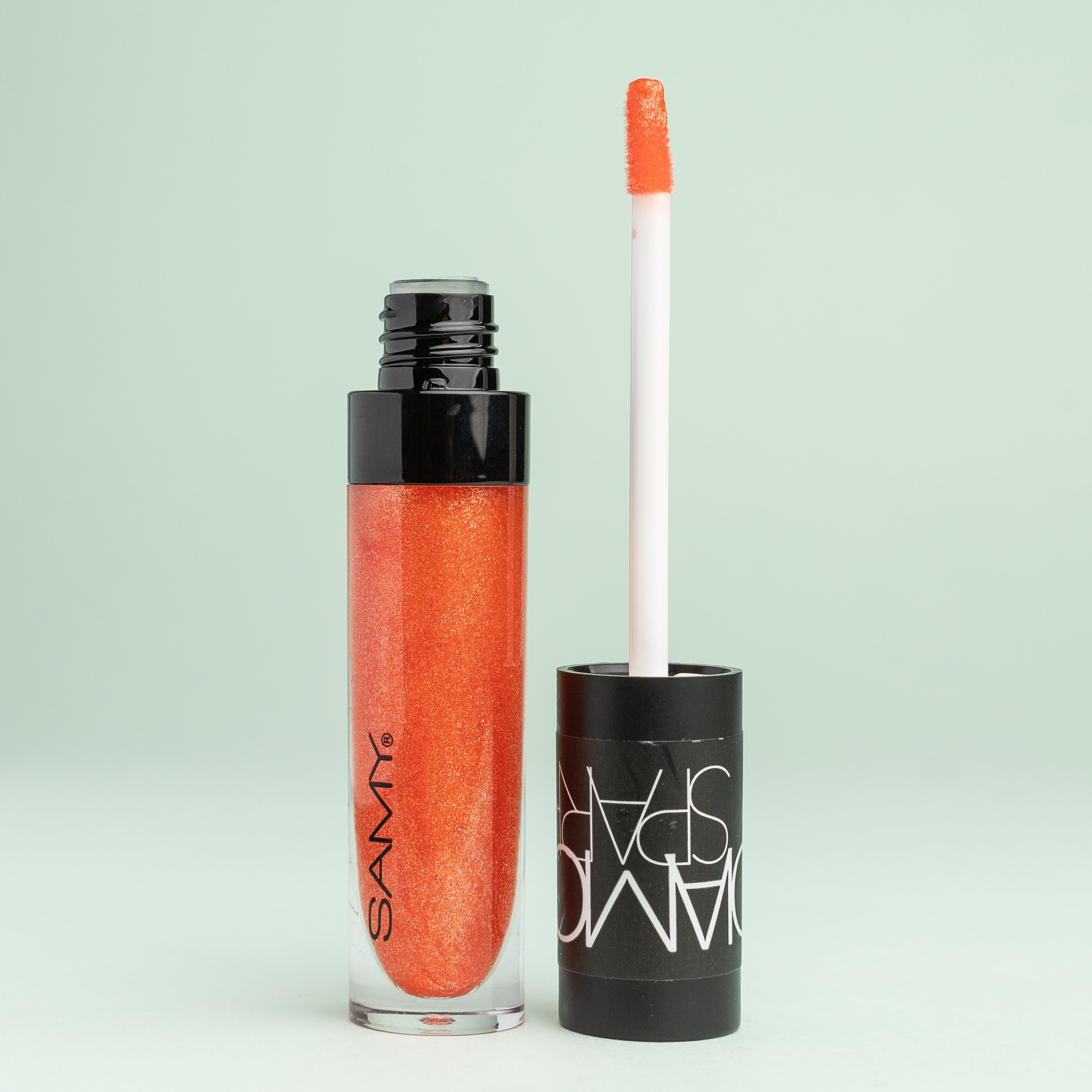 Brillo Labial Diamond Sparks SAMY - Tono 01 Melocotón Plata (Silver Peach) | 5g