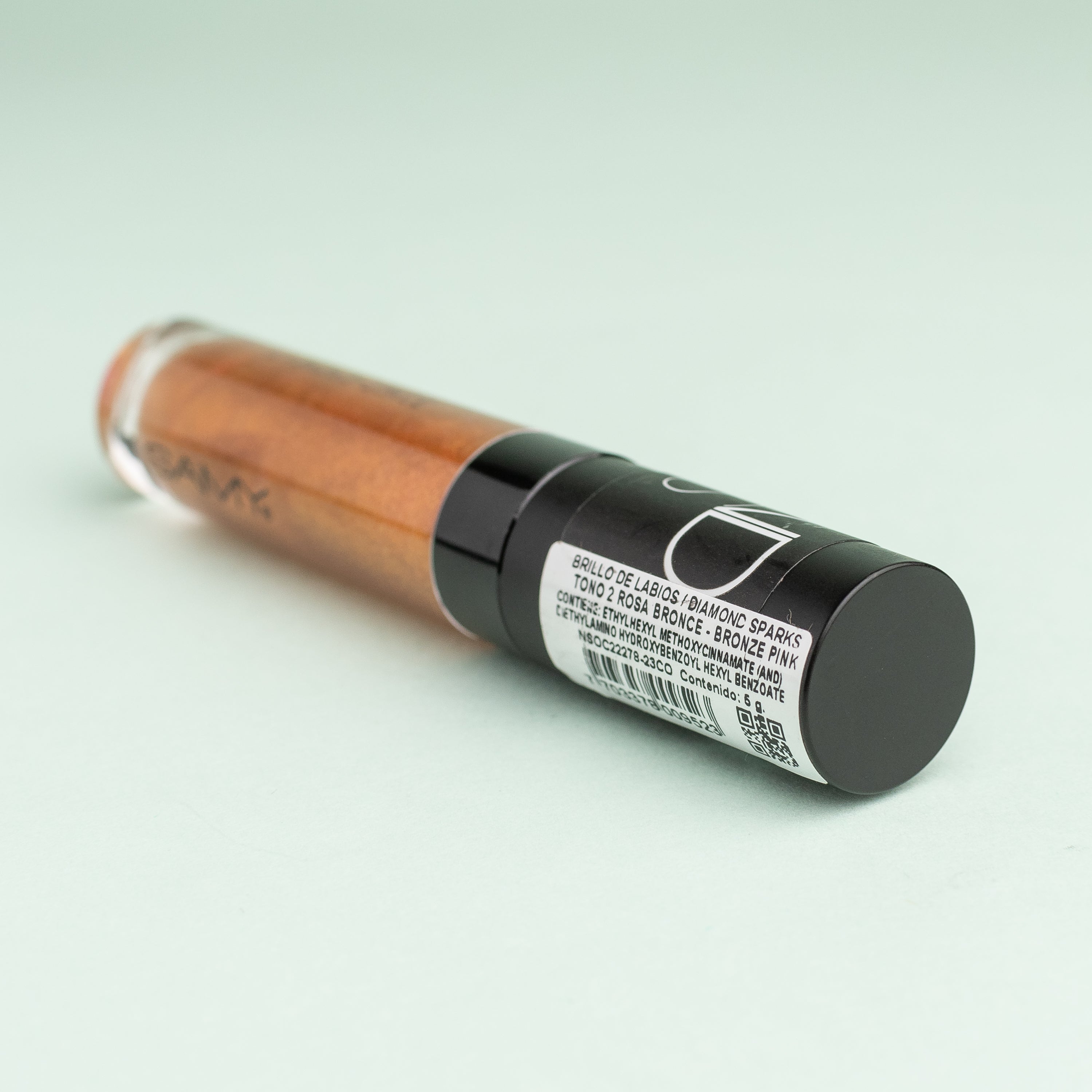 Brillo Labial Diamond Sparks SAMY - Tono 02 Rosa Bronce | 5g