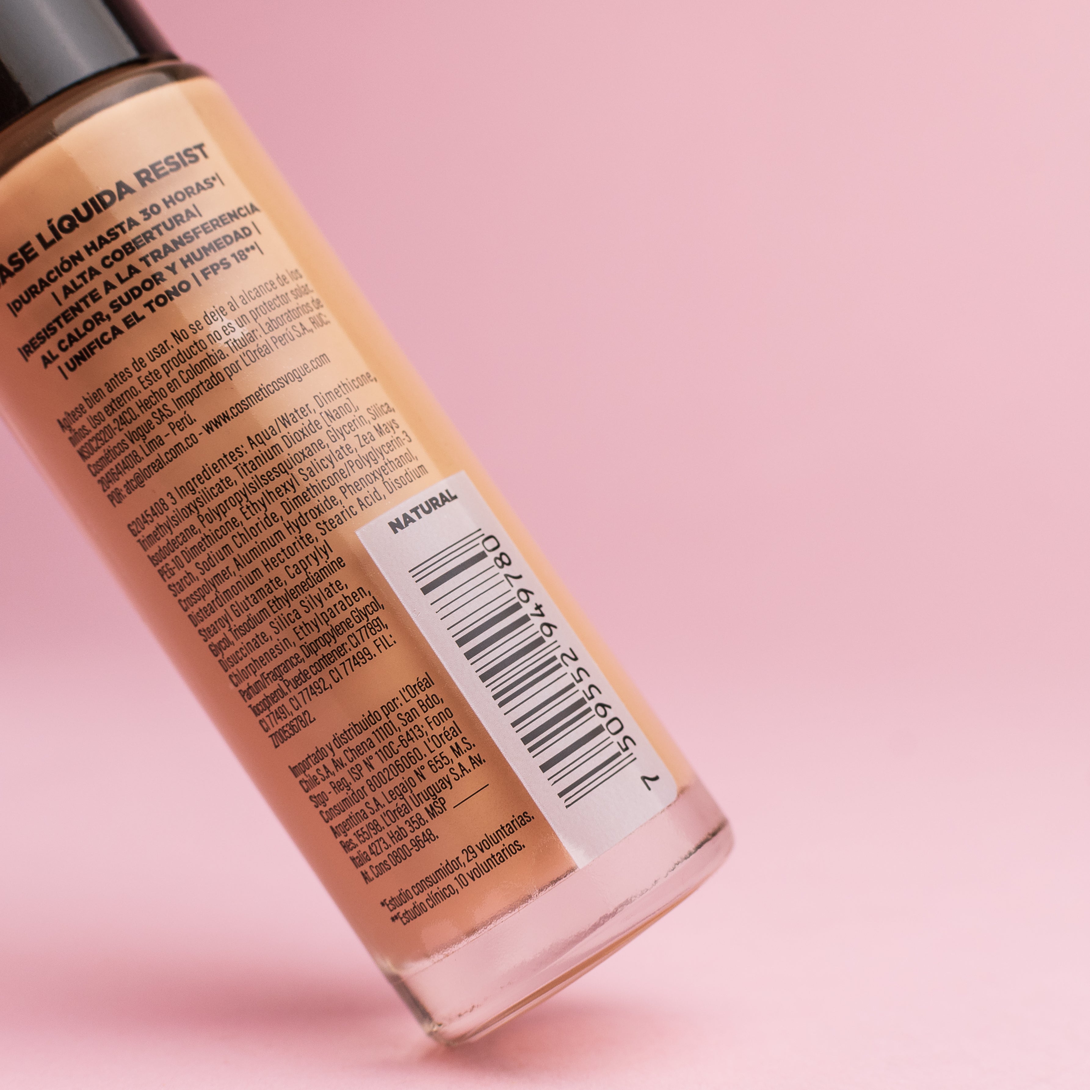 Base Líquida Vogue Resist 30h – Tono Natural (30 ml / 1.01 oz)