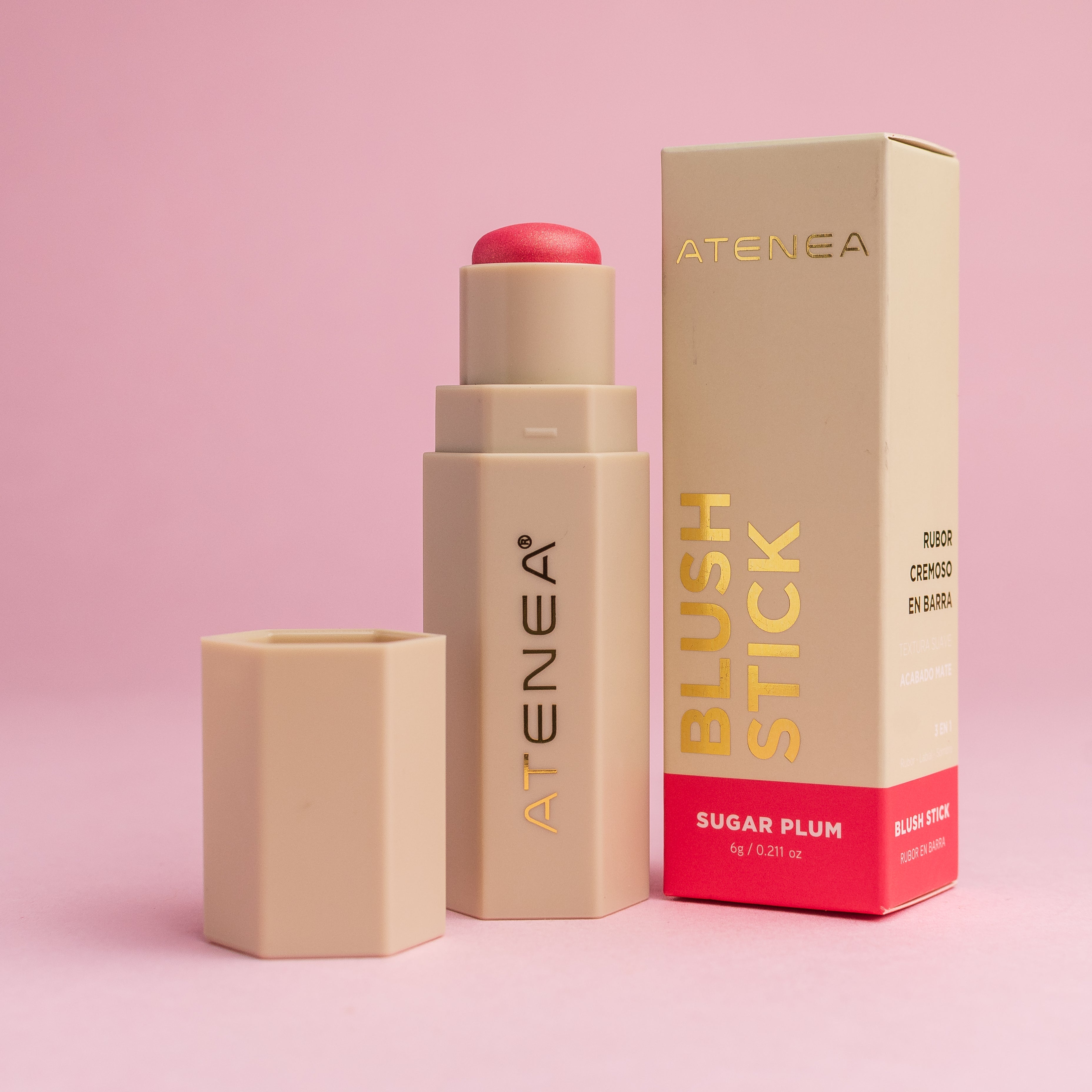 Rubor Cremoso en barra  Atenea  Sugar Plum	6g