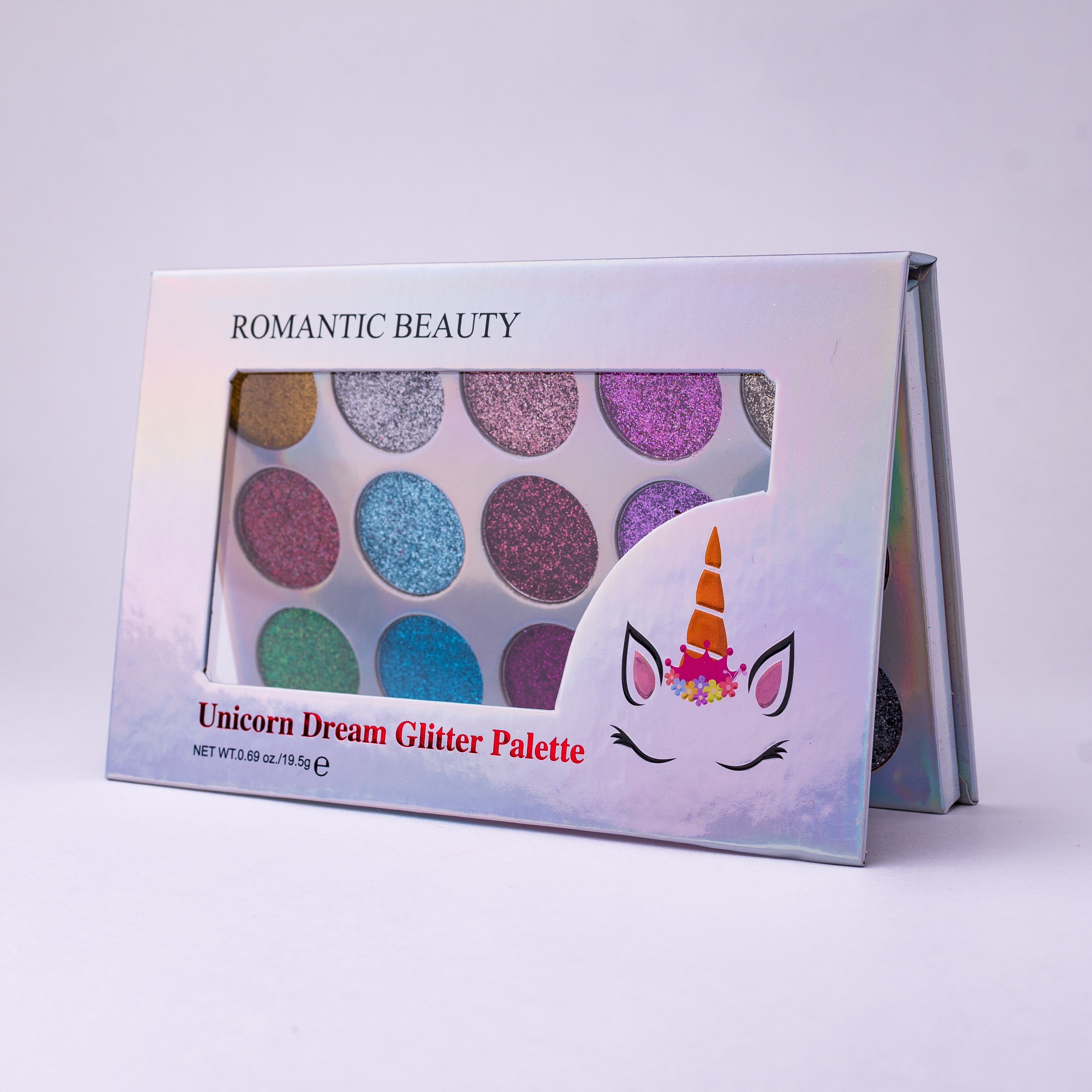 Paleta de Sombra Glitter Romantic Beauty Unicorn Dream  19,5g