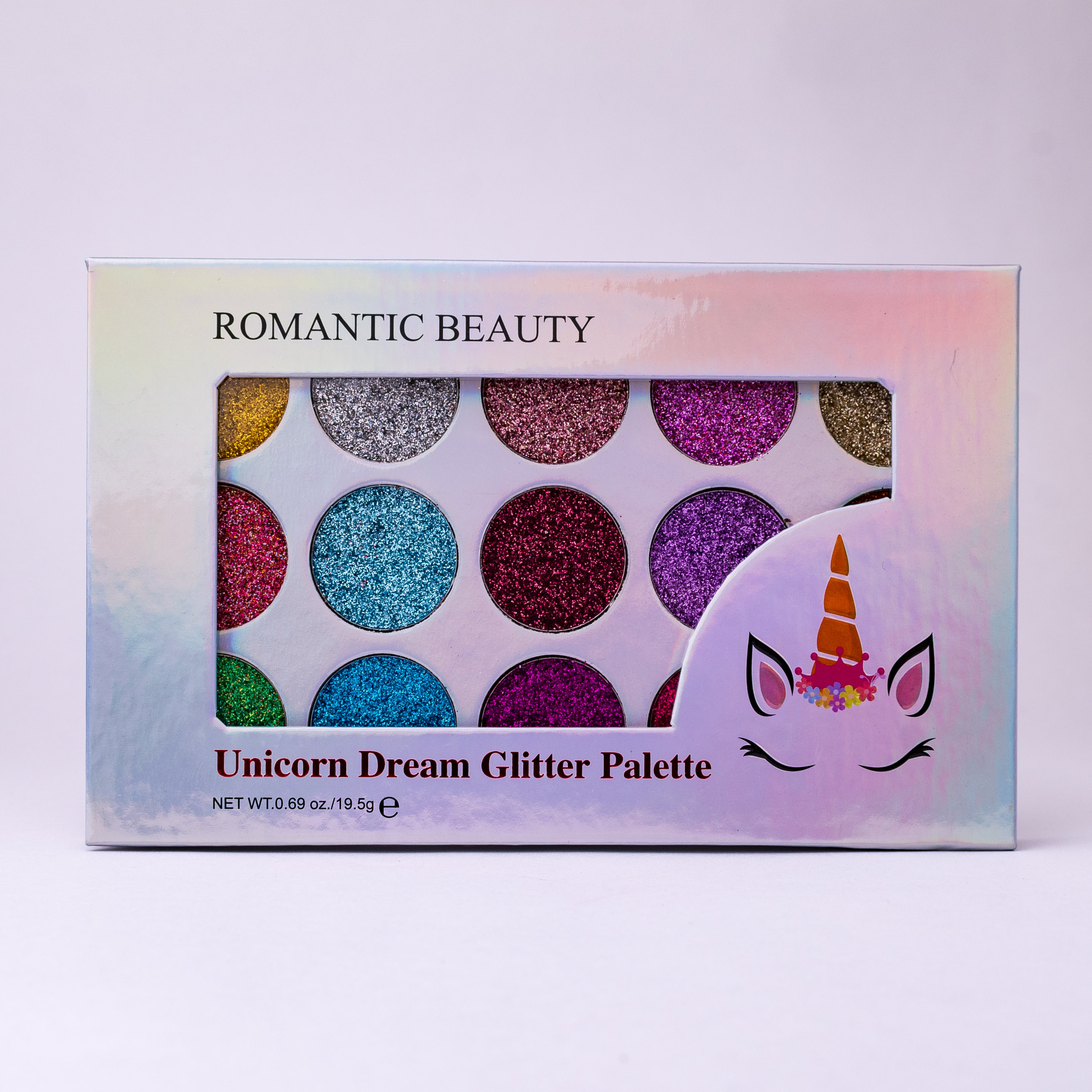 Paleta de Sombra Glitter Romantic Beauty Unicorn Dream  19,5g