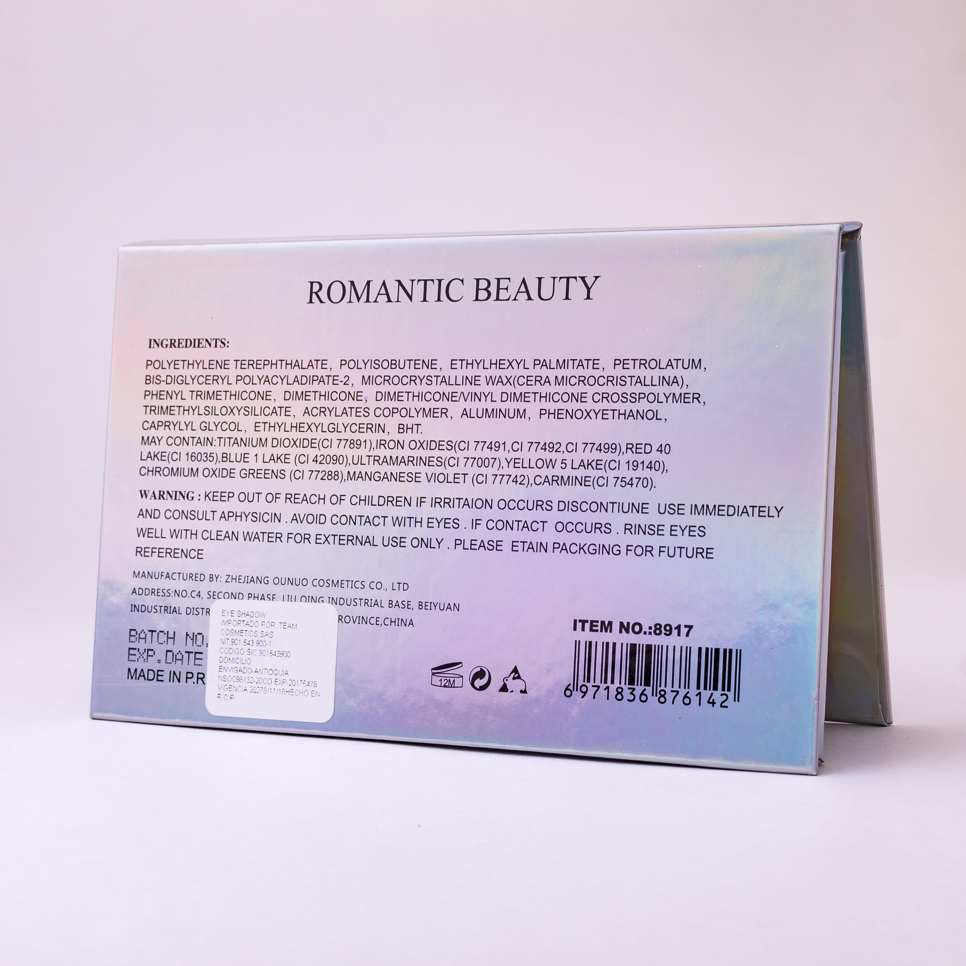 Paleta de Sombra Glitter Romantic Beauty Unicorn Dream  19,5g