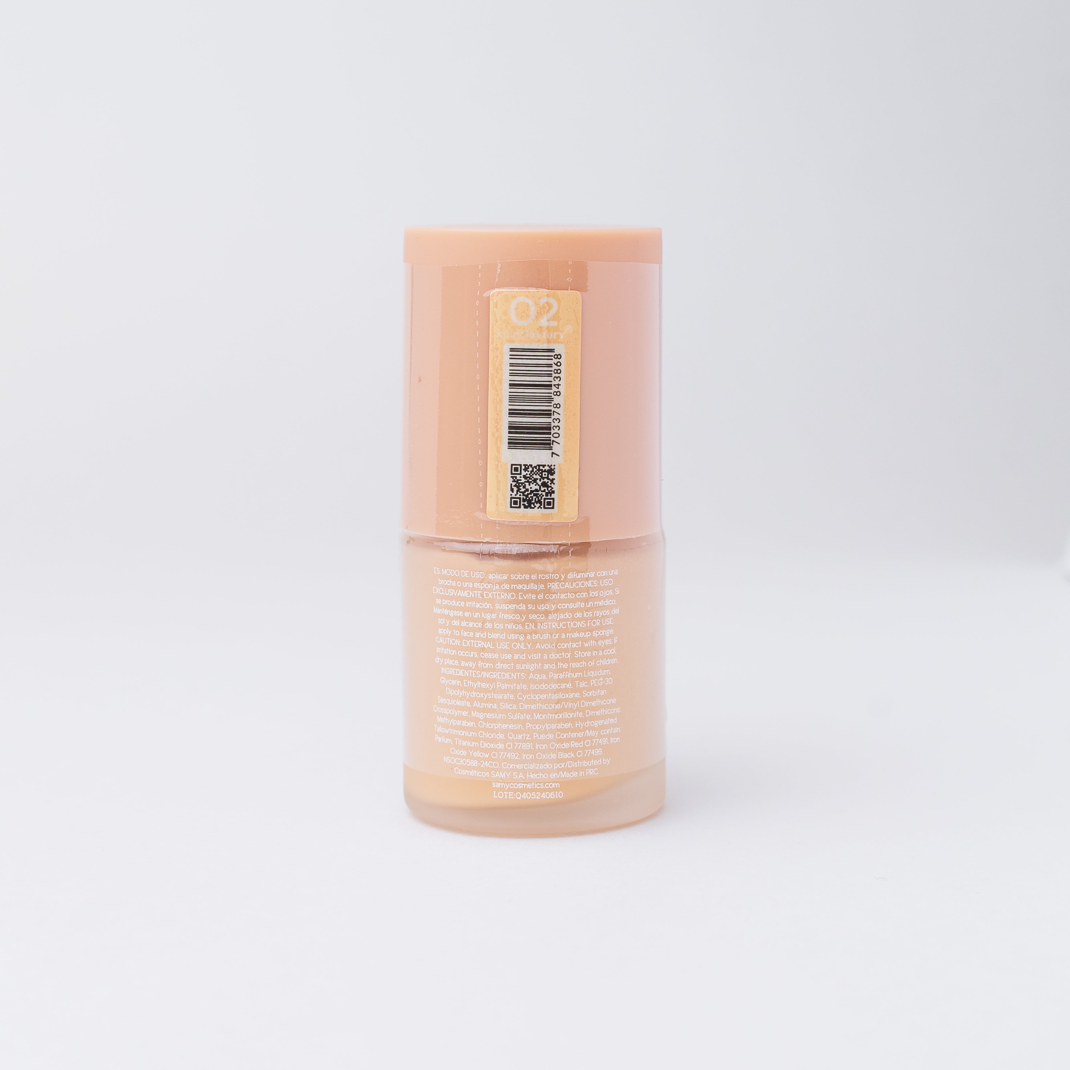 Base Líquida Foundation Tono 02 Kolor Factory