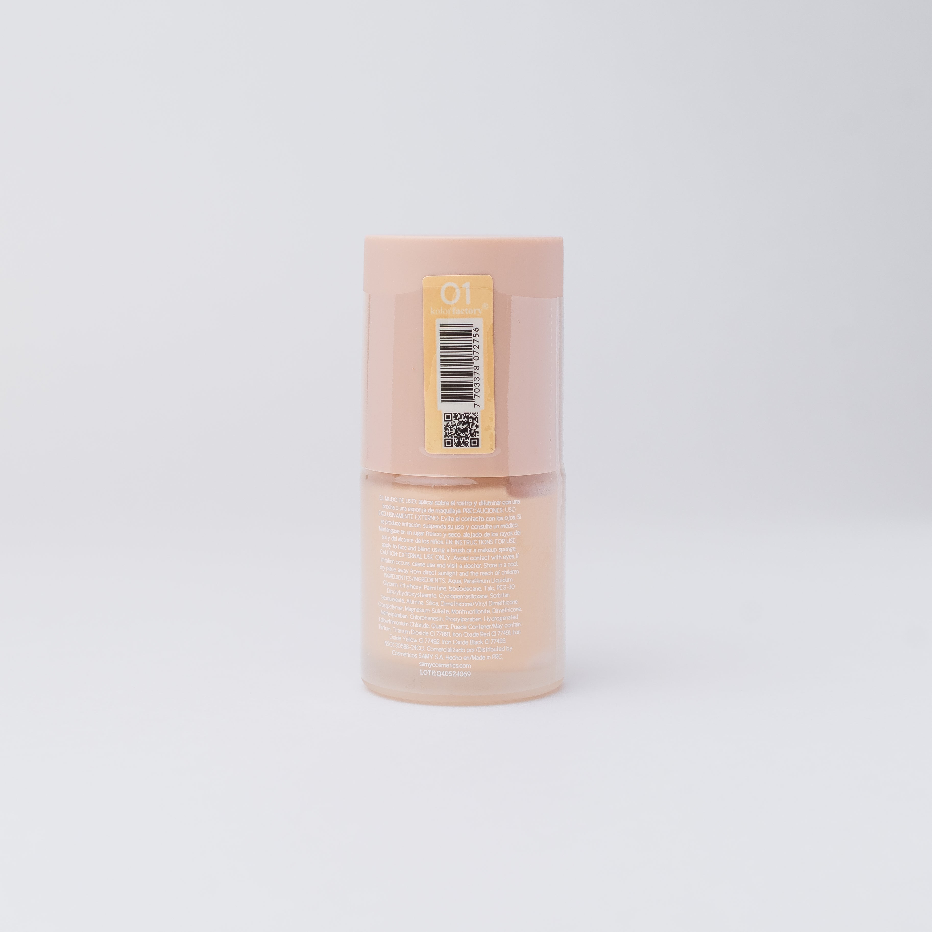 Base Líquida Foundation Tono 01 Kolor Factory