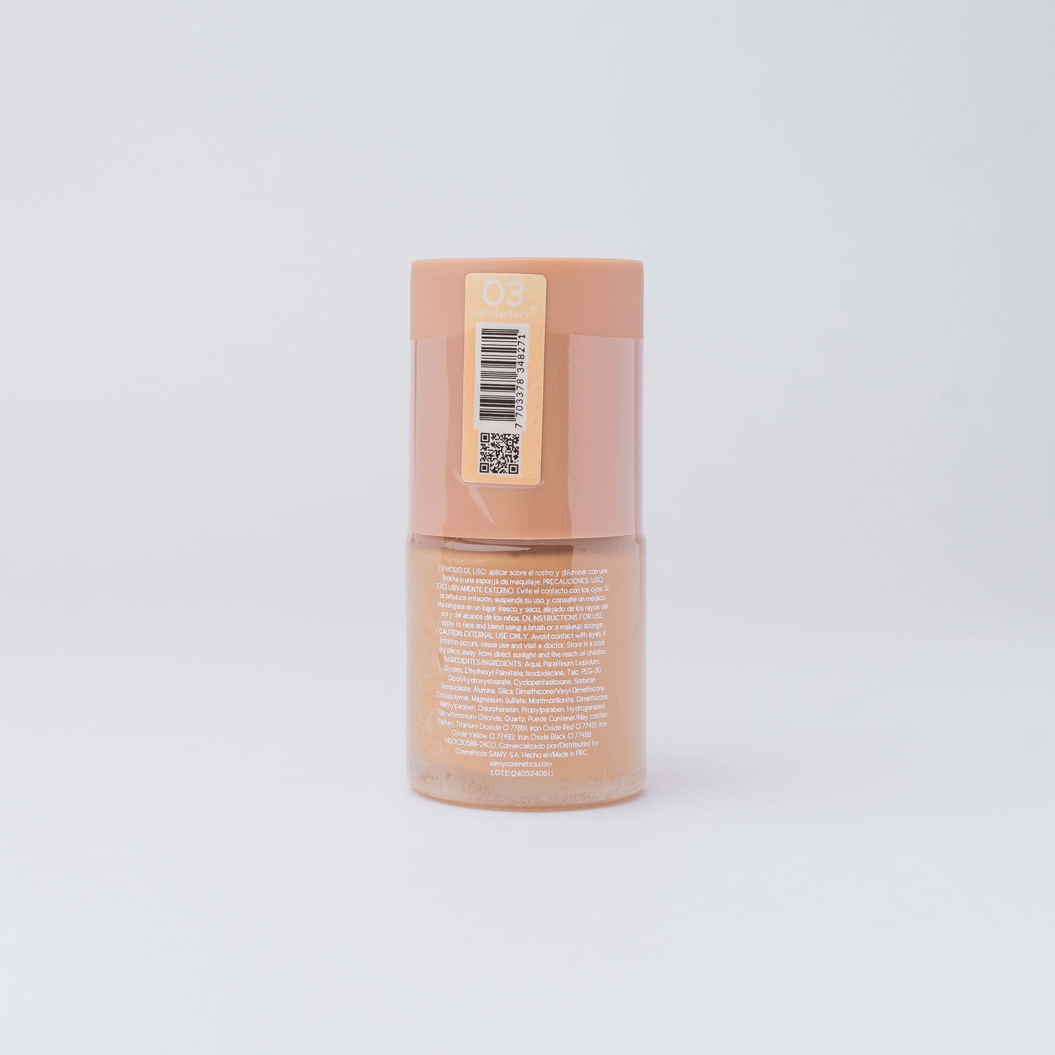 Base Líquida Foundation Tono 03 Kolor Factory