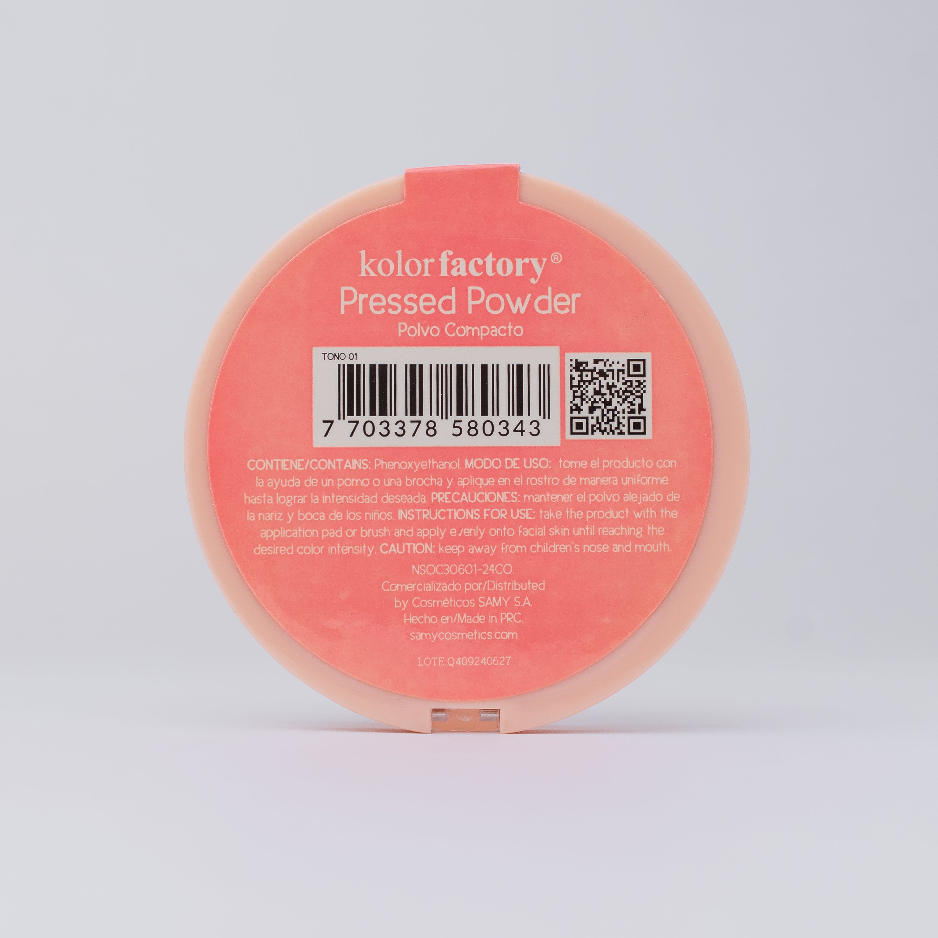 Polvo Compacto Tono 01 Kolor Factory